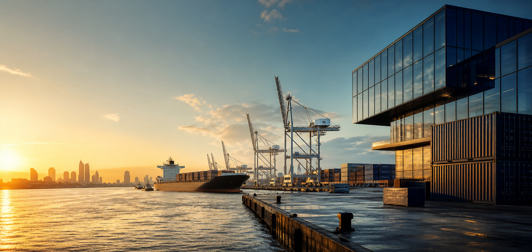 International port and logistics environment